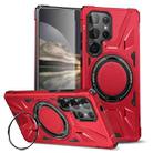 For Samsung Galaxy S25 Ultra 5G MagSafe Magnetic Shockproof Phone Case with Ring Holder(Red) - 1
