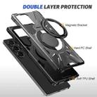 For Samsung Galaxy S25 Ultra 5G MagSafe Magnetic Shockproof Phone Case with Ring Holder(Dark Grey) - 3