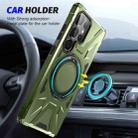 For Samsung Galaxy S25 Ultra 5G MagSafe Magnetic Shockproof Phone Case with Ring Holder(Dark Green) - 2