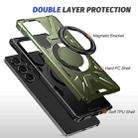 For Samsung Galaxy S25 Ultra 5G MagSafe Magnetic Shockproof Phone Case with Ring Holder(Dark Green) - 3