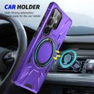 For Samsung Galaxy S25 Ultra 5G MagSafe Magnetic Shockproof Phone Case with Ring Holder(Purple) - 2