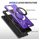 For Samsung Galaxy S25 Ultra 5G MagSafe Magnetic Shockproof Phone Case with Ring Holder(Purple) - 3