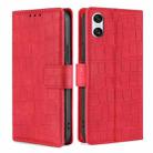 For Sony Xperia 10 VI Skin Feel Crocodile Magnetic Clasp Leather Phone Case(Red) - 1