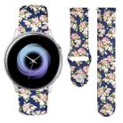 For Samsung Galaxy Active2 20mm Reverse Buckle Printed Silicone Watch Band(Pink Rose) - 1