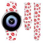 For Samsung Galaxy Active2 20mm Reverse Buckle Printed Silicone Watch Band(Red Lips) - 1