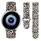 For Samsung Galaxy Active2 20mm Reverse Buckle Printed Silicone Watch Band(Brown Leopard) - 1