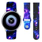 For Samsung Galaxy Active2 20mm Reverse Buckle Printed Silicone Watch Band(Starry Sky) - 1