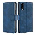 For Fujitsu Arrows We2 Skin Feel Crocodile Magnetic Clasp Leather Phone Case(Blue) - 1