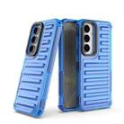 For Samsung Galaxy S25 5G High Transparency TPU Hybrid PC Airbag Phone Case(Transparent Blue) - 1