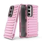 For Samsung Galaxy S25+ 5G High Transparency TPU Hybrid PC Airbag Phone Case(Pink) - 1