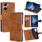 For Redmi Turbo 4 Skin Feel Crocodile Magnetic Clasp Leather Phone Case(Brown) - 1