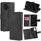 For Redmi A5 4G 171.7mm Skin Feel Crocodile Magnetic Clasp Leather Phone Case(Black) - 1