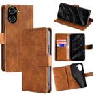 For Redmi A5 4G 171.7mm Skin Feel Crocodile Magnetic Clasp Leather Phone Case(Brown) - 1