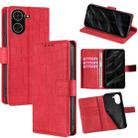 For Redmi A5 4G 171.7mm Skin Feel Crocodile Magnetic Clasp Leather Phone Case(Red) - 1