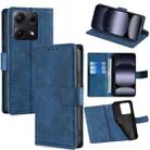 For Redmi Note 14S 4G Skin Feel Crocodile Magnetic Clasp Leather Phone Case(Blue) - 1