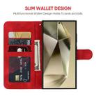 For Samsung Galaxy S25 Ultra 5G Skin Feel Geometric Lines Leather Phone Case(Red) - 3