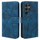 For Samsung Galaxy S25 Ultra 5G Skin Feel Geometric Lines Leather Phone Case(Blue) - 2