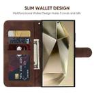 For Samsung Galaxy S25 Ultra 5G Skin Feel Geometric Lines Leather Phone Case(Brown) - 3