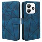 For Redmi Note 14 5G Skin Feel Geometric Lines Leather Phone Case(Blue) - 2
