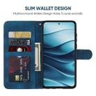 For Redmi Note 14 5G Skin Feel Geometric Lines Leather Phone Case(Blue) - 3