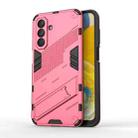 For Samsung Galaxy A26 5G Punk Armor 2 in 1 PC + TPU Shockproof Phone Case with Invisible Holder(Light Red) - 1