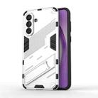 For Samsung Galaxy A56 5G Punk Armor 2 in 1 PC + TPU Shockproof Phone Case with Invisible Holder(White) - 1