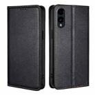 For Fujitsu Arrows We2 Gloss Oil Solid Color Magnetic Leather Phone Case(Black) - 1