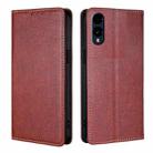 For Fujitsu Arrows We2 Gloss Oil Solid Color Magnetic Leather Phone Case(Brown) - 1