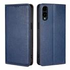 For Fujitsu Arrows We2 Gloss Oil Solid Color Magnetic Leather Phone Case(Blue) - 1