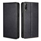 For Rakuten Hand 5G Gloss Oil Solid Color Magnetic Leather Phone Case(Black) - 1