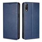 For Rakuten Hand 5G Gloss Oil Solid Color Magnetic Leather Phone Case(Blue) - 1