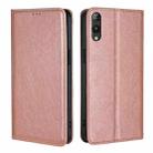 For Rakuten Hand 5G Gloss Oil Solid Color Magnetic Leather Phone Case(Rose Gold) - 1