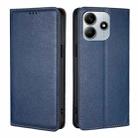 For Redmi Note 14 5G Gloss Oil Solid Color Magnetic Leather Phone Case(Blue) - 1