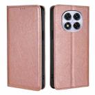 For Redmi Note 14 Pro 5G Gloss Oil Solid Color Magnetic Leather Phone Case(Rose Gold) - 1
