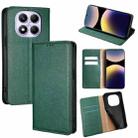 For Redmi Note 14 Pro 4G Gloss Oil Solid Color Magnetic Leather Phone Case(Green) - 1