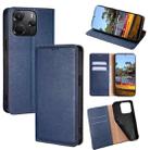 For Redmi Note 14 4G 164.84mm Gloss Oil Solid Color Magnetic Leather Phone Case(Blue) - 1