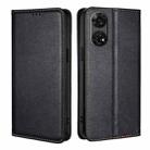 For ZTE Anshin Family Gloss Oil Solid Color Magnetic Leather Phone Case(Black) - 1