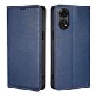 For ZTE Anshin Family Gloss Oil Solid Color Magnetic Leather Phone Case(Blue) - 1