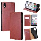 For ZTE Kantan Sumaho 4 A402ZT Gloss Oil Solid Color Magnetic Leather Phone Case(Brown) - 1