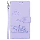 For Huawei nova 13 Pro Cute Cats RFID Leather Phone Case(Purple) - 2