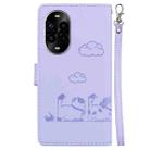 For Huawei nova 13 Pro Cute Cats RFID Leather Phone Case(Purple) - 3