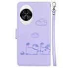 For Huawei nova 14 Cute Cats RFID Leather Phone Case(Purple) - 3