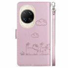 For Huawei nova 14 Ultra Cute Cats RFID Leather Phone Case(Rose Gold) - 3
