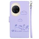 For Huawei nova 14 Ultra Cute Cats RFID Leather Phone Case(Purple) - 3