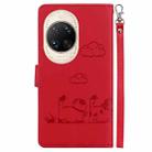 For Huawei nova 14 Ultra Cute Cats RFID Leather Phone Case(Red) - 3