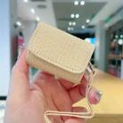 For AirPods Pro 2 Crocodile Texture Earphones Protective Case(Light Yellow) - 2