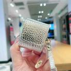 For AirPods 1 / 2 Crocodile Texture Earphones Protective Case(Silver) - 2