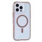 For iPhone 16 Pro Max Vacuum Airbag Y2 Series Transparent MagSafe Magnetic Phone Case(Bronze) - 1