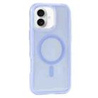 For iPhone 16 Vacuum Airbag Y2 Series Transparent MagSafe Magnetic Phone Case(Lilac) - 1