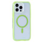 For iPhone 15 Pro Max Vacuum Airbag Y2 Series Transparent MagSafe Magnetic Phone Case(Fluorescent Green) - 1